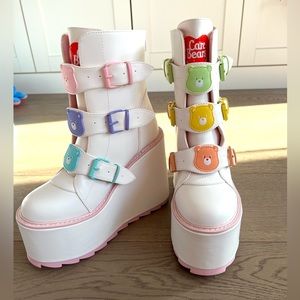 New Rainbow Care Bears By YRU Platform Boots